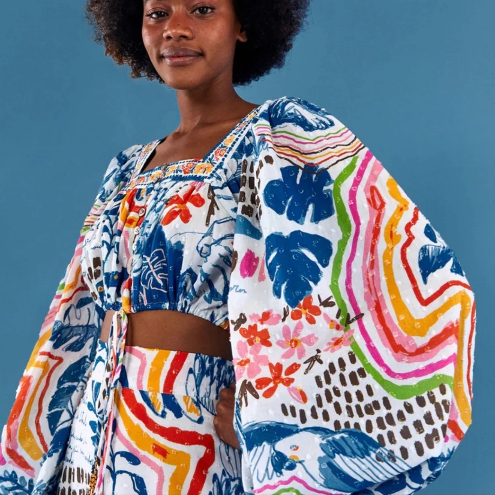 Farm Rio Wild Brazil Square neck top